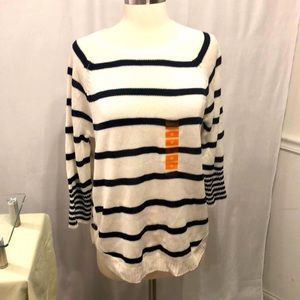 NWT Navy & White Striped Sweater